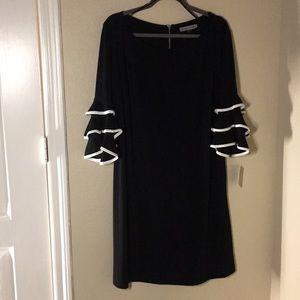 Black dress with bell sleeves